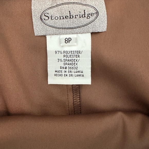 VINTAGE Stonebridge Suede Like Skirt, Chocolate Brown Maxi Minimal size 8P - Picture 4 of 4